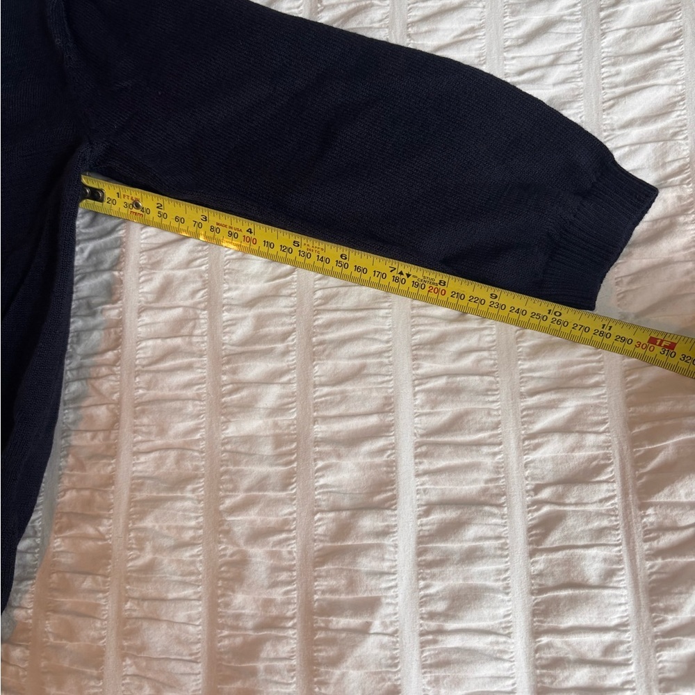 Classic Navy Blue Women's Cardigan - Picture 4 of 10